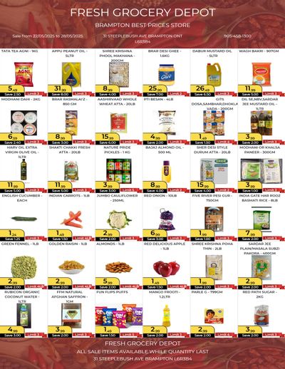Fresh Grocery Depot Flyer May 22 to 28
