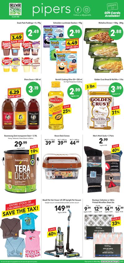 Pipers Superstore Flyer May 22 to 28 Pipers Superstore Flyer May 22 to 28
