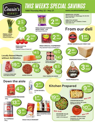 Cousin's Market Flyer May 22 to 27