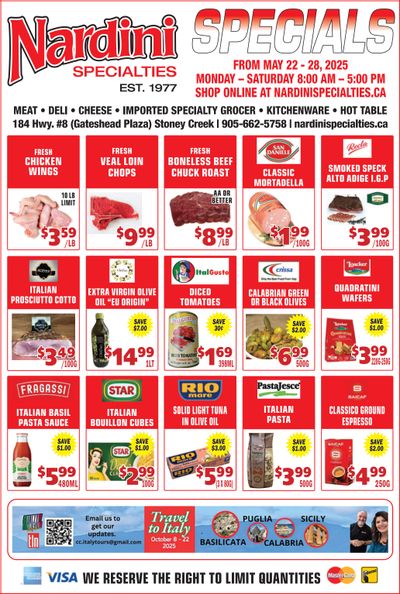 Nardini Specialties Flyer May 22 to 28