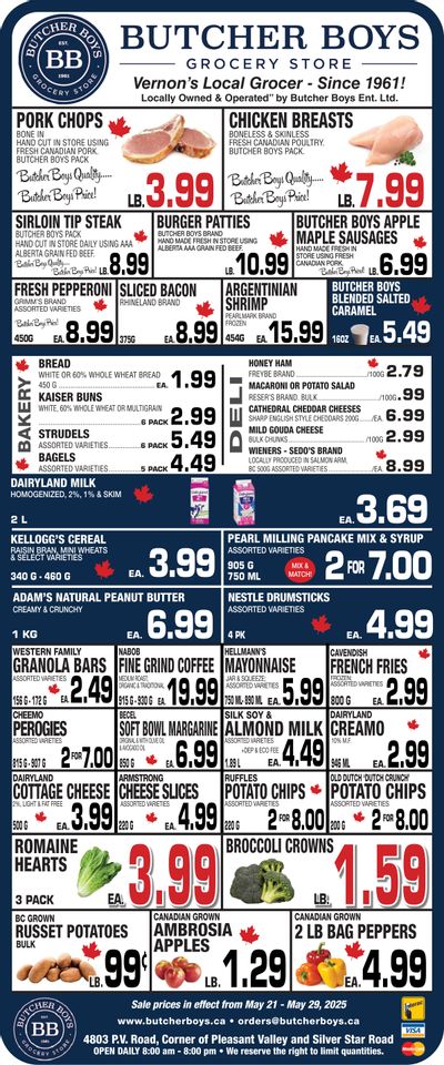 Butcher Boys Grocery Store Flyer May 21 to 29