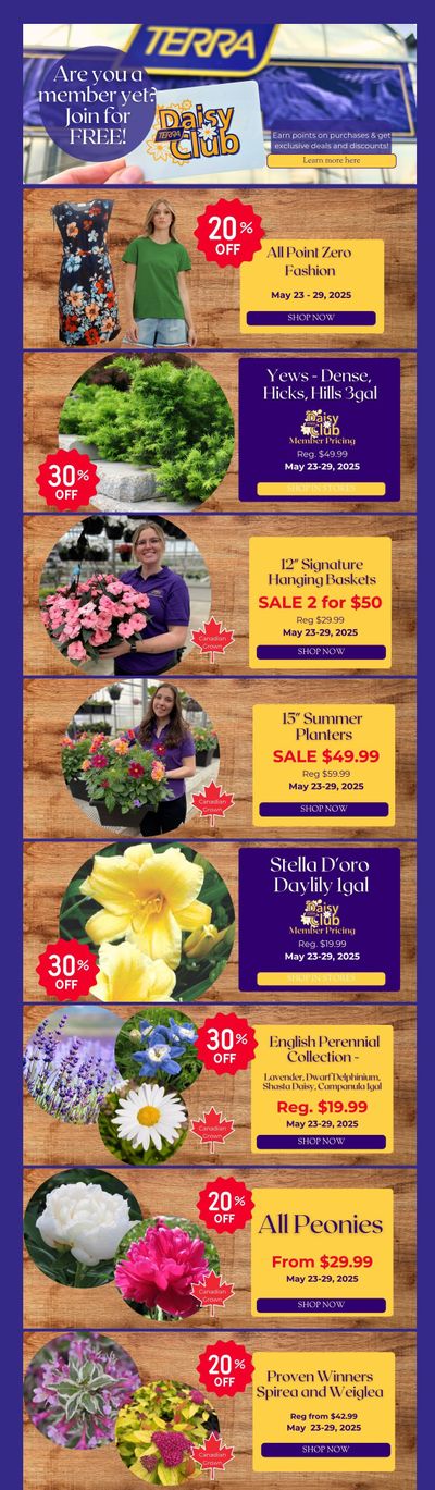 Terra Greenhouses Flyer May 23 to 29
