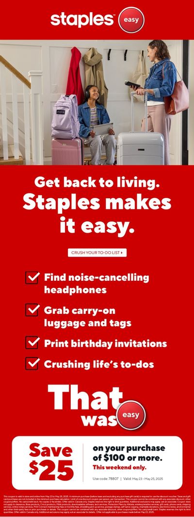 Staples Flyer May 23 to 29