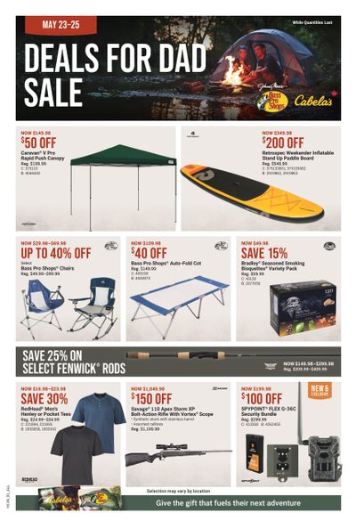 Cabela's Deals For Dad Sale Flyer May 23 to 25