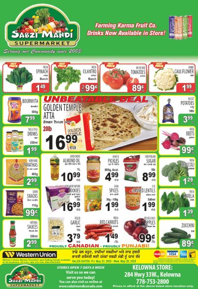 Sabzi Mandi Supermarket (Kelowna) Flyer May 23 to 28