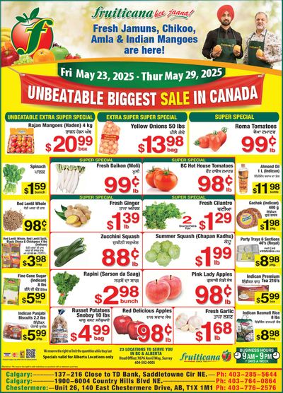 Fruiticana (Calgary) Flyer May 23 to 29