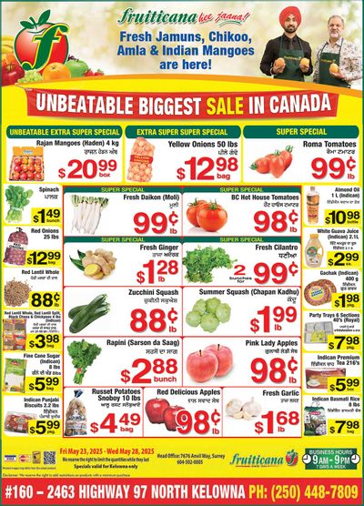 Fruiticana (Kelowna) Flyer May 23 to 28
