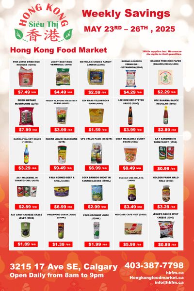 Hong Kong Food Market Flyer May 23 to 26