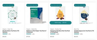 DAVIDsTEA Canada: Buy 2 Get 1 Free on Iced Teas + More