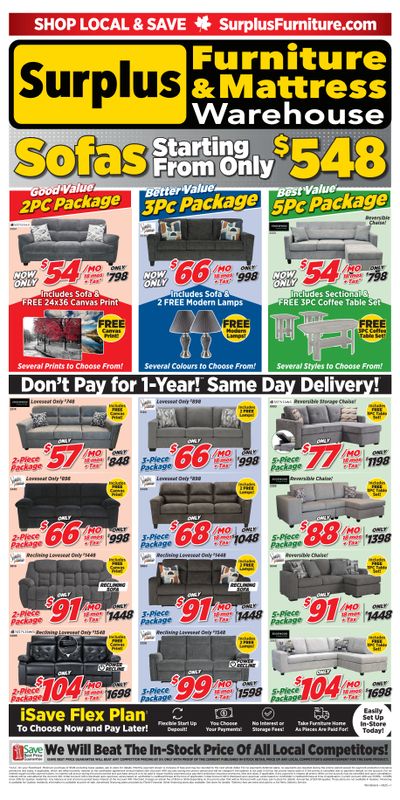 Surplus Furniture & Mattress Warehouse (Winnipeg, Brandon) Flyer May 26 to June 8