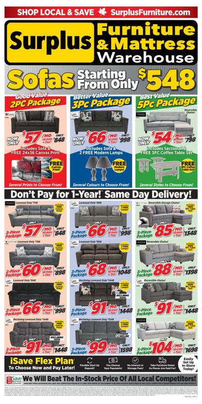 Surplus Furniture & Mattress Warehouse (Thunder Bay) Flyer May 26 to June 8