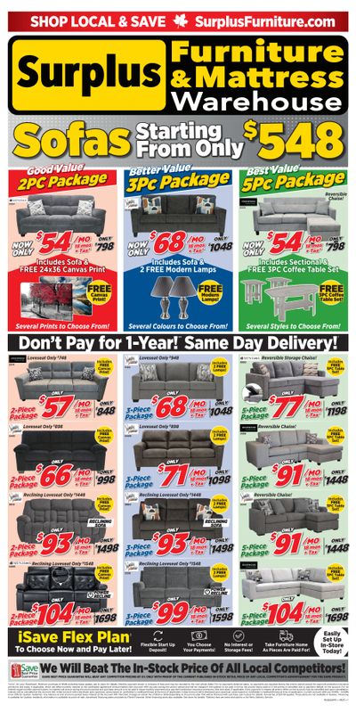 Surplus Furniture & Mattress Warehouse (Regina, Saskatoon, Prince Albert) Flyer May 26 to June 8