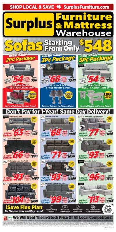 Surplus Furniture & Mattress Warehouse (Medicine Hat, Lethbridge) Flyer May 26 to June 8