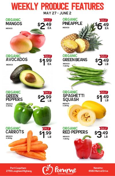 Pomme Natural Market Weekly Produce Flyer May 27 to June 2
