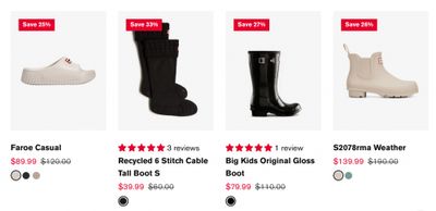 Hunter Boots Canada: Sale up to 33% off Hunter Boots Canada: Sale up to 33% off