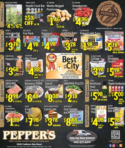 Pepper's Foods Flyer May 27 to June 2 Pepper's Foods Flyer May 27 to June 2
