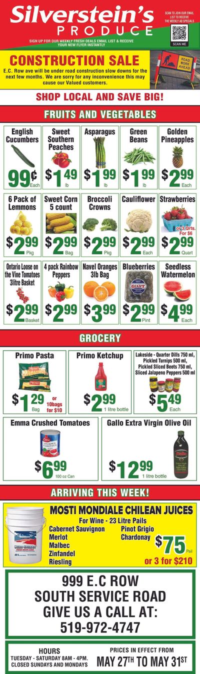 Silverstein's Produce Flyer May 27 to 31 Silverstein's Produce Flyer May 27 to 31