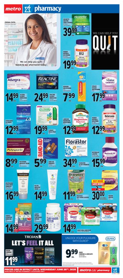 Metro (ON) Pharmacy Flyer May 29 to June 25