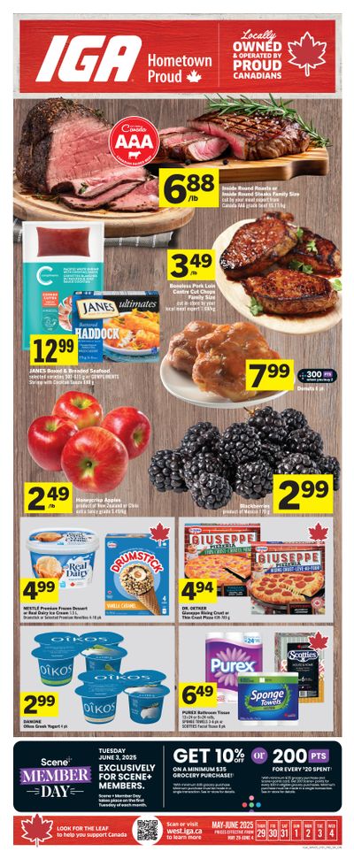 IGA (SK, MB, ON) Flyer May 29 to June 4