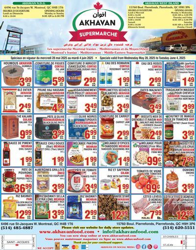 Akhavan Supermarche Flyer May 28 to June 3 Akhavan Supermarche Flyer May 28 to June 3