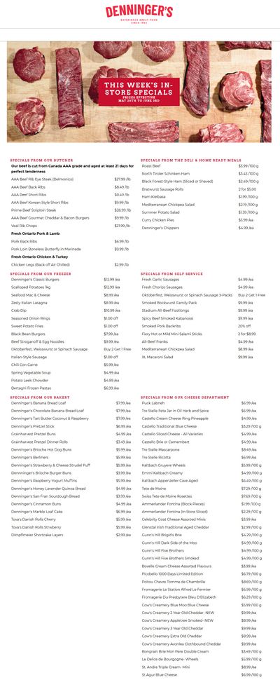 Denninger's Weekly Specials May 28 to June 3 Denninger's Weekly Specials May 28 to June 3