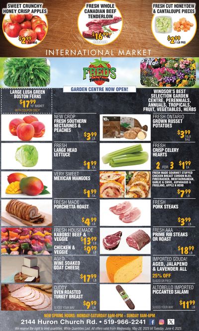 Fred's Farm Fresh Flyer May 28 to June 3 Fred's Farm Fresh Flyer May 28 to June 3