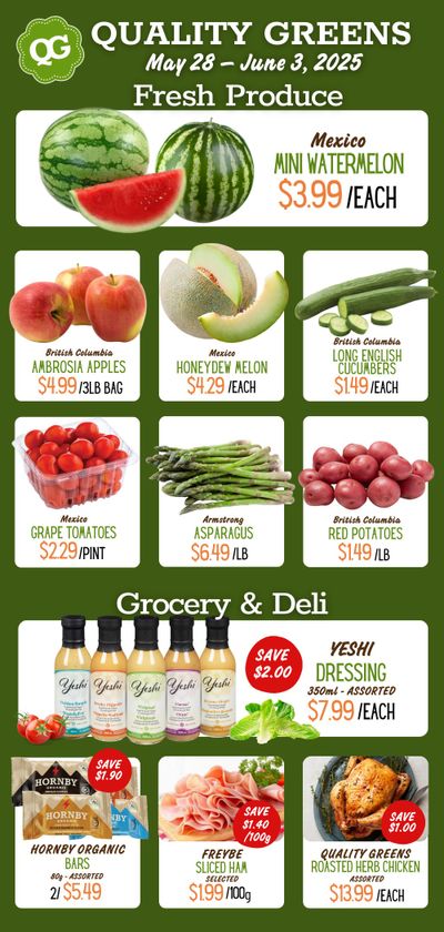 Quality Greens Flyer May 28 to June 3 Quality Greens Flyer May 28 to June 3