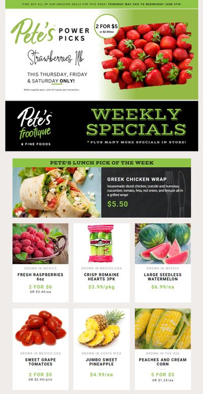 Pete's Fine Foods Flyer May 29 to June 4 Pete's Fine Foods Flyer May 29 to June 4