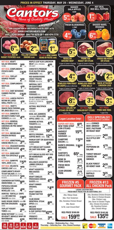 Cantor's Meats Flyer May 29 to June 4 Cantor's Meats Flyer May 29 to June 4