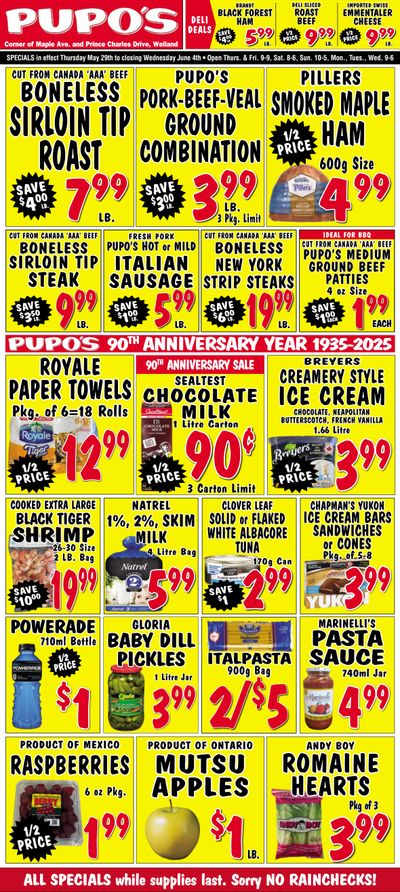 Pupo's Food Market Flyer May 29 to June 4 Pupo's Food Market Flyer May 29 to June 4