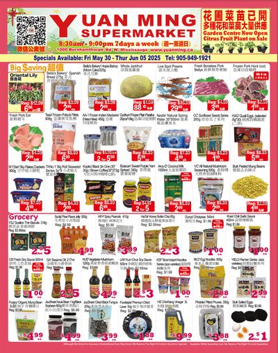 Yuan Ming Supermarket Flyer May 30 to June 5 Yuan Ming Supermarket Flyer May 30 to June 5