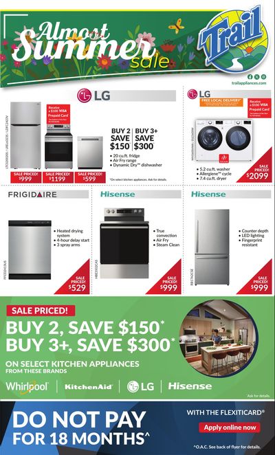 Trail Appliances (AB & SK) Flyer May 29 to June 1