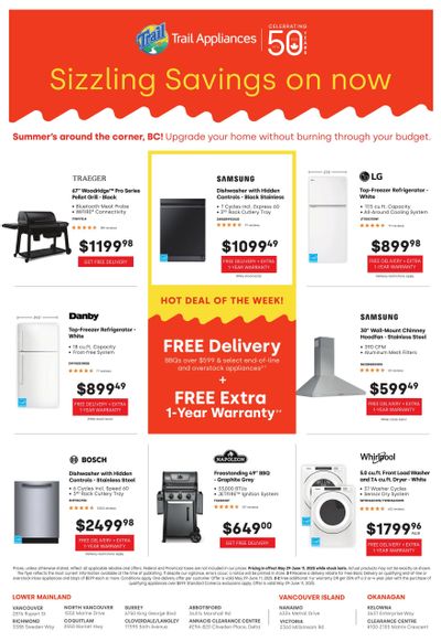 Trail Appliances (BC) Flyer May 29 to June 11 Trail Appliances (BC) Flyer May 29 to June 11