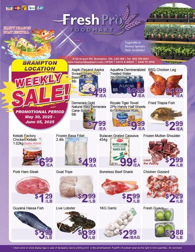 FreshPro Foodmart (Brampton) Flyer May 30 to June 5