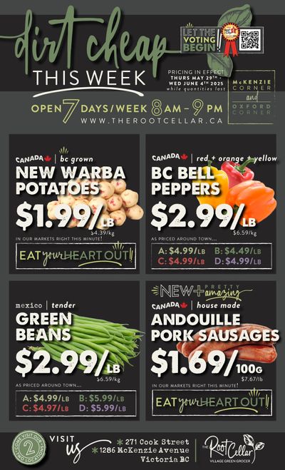 The Root Cellar Flyer May 29 to June 4 The Root Cellar Flyer May 29 to June 4