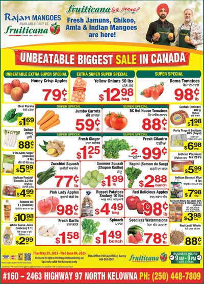 Fruiticana (Kelowna) Flyer May 29 to June 4