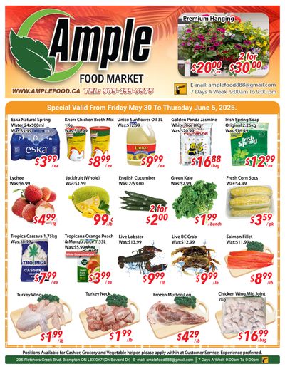 Ample Food Market (Brampton) Flyer May 30 to June 5 Ample Food Market (Brampton) Flyer May 30 to June 5