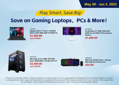 Canada Computers Flyer May 30 to June 5