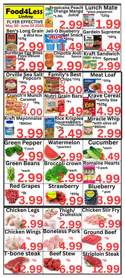 Food 4 Less (Lindsay) Flyer May 30 to June 5