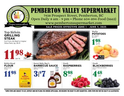 Pemberton Valley Supermarket Flyer June 1 to 7 Pemberton Valley Supermarket Flyer June 1 to 7