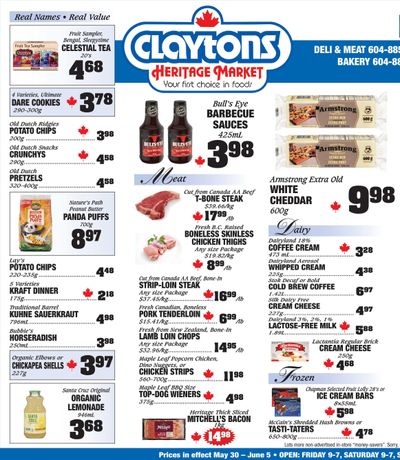 Claytons Heritage Market Flyer May 30 to June 5 Claytons Heritage Market Flyer May 30 to June 5