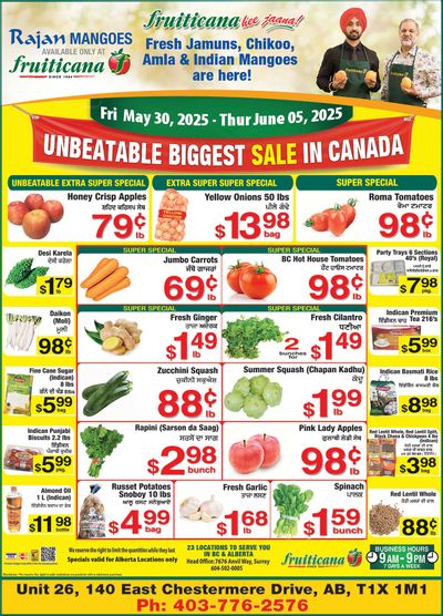 Fruiticana (Chestermere) Flyer May 30 to June 5