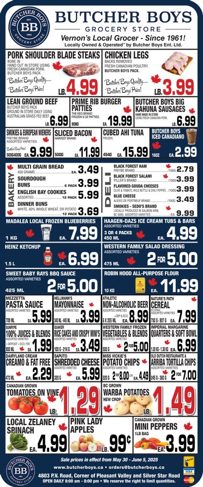 Butcher Boys Grocery Store Flyer May 30 to June 5 Butcher Boys Grocery Store Flyer May 30 to June 5