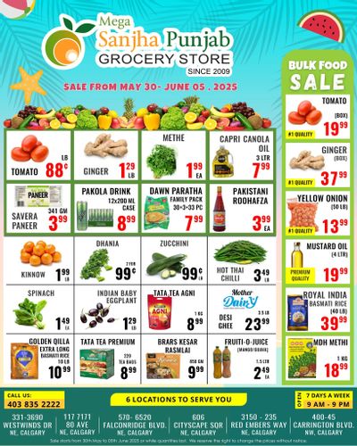 Sanjha Punjab Grocery Store Flyer May 30 to June 5