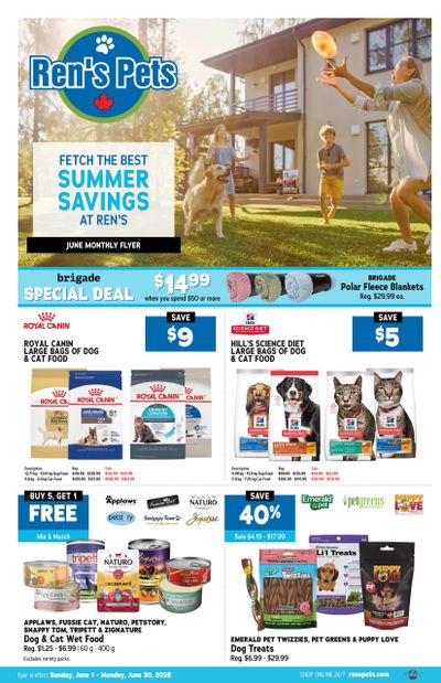 Ren's Pets Flyer June 1 to 30 Ren's Pets Flyer June 1 to 30