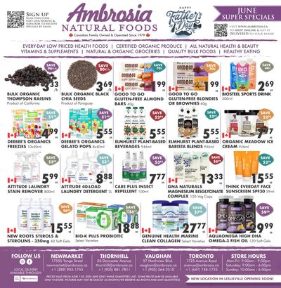 Ambrosia Natural Foods Flyer June 1 to 30 Ambrosia Natural Foods Flyer June 1 to 30
