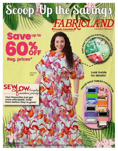 Fabricland (ON) Flyer June 1 to 30 Fabricland (ON) Flyer June 1 to 30