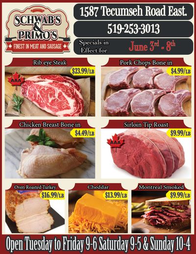 Schwab's & Primo's Flyer June 3 to 8 Schwab's & Primo's Flyer June 3 to 8