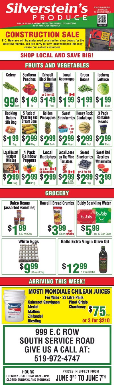 Silverstein's Produce Flyer June 3 to 7 Silverstein's Produce Flyer June 3 to 7