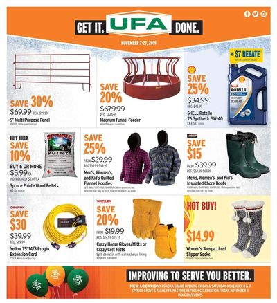 UFA United Farmers of Alberta Flyer November 7 to 27